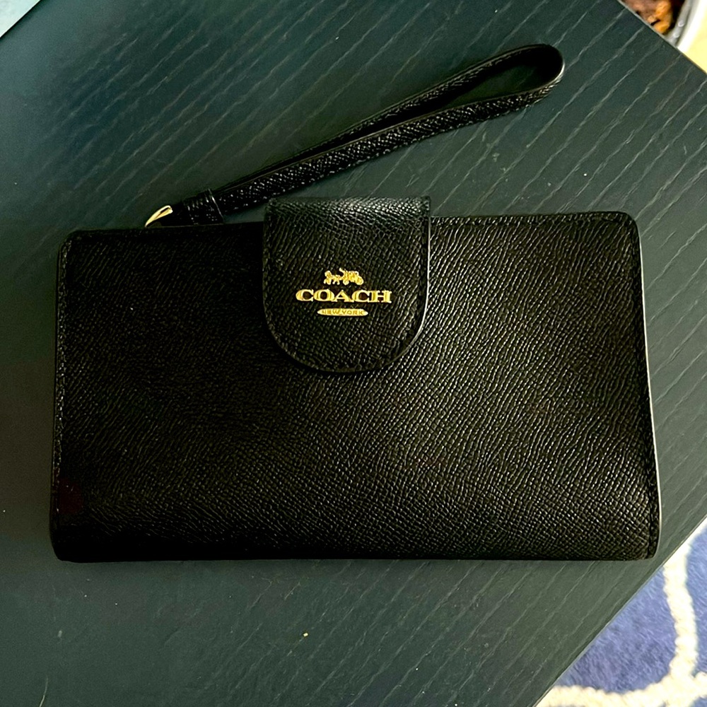 Coach Black Wristlet Wallet
